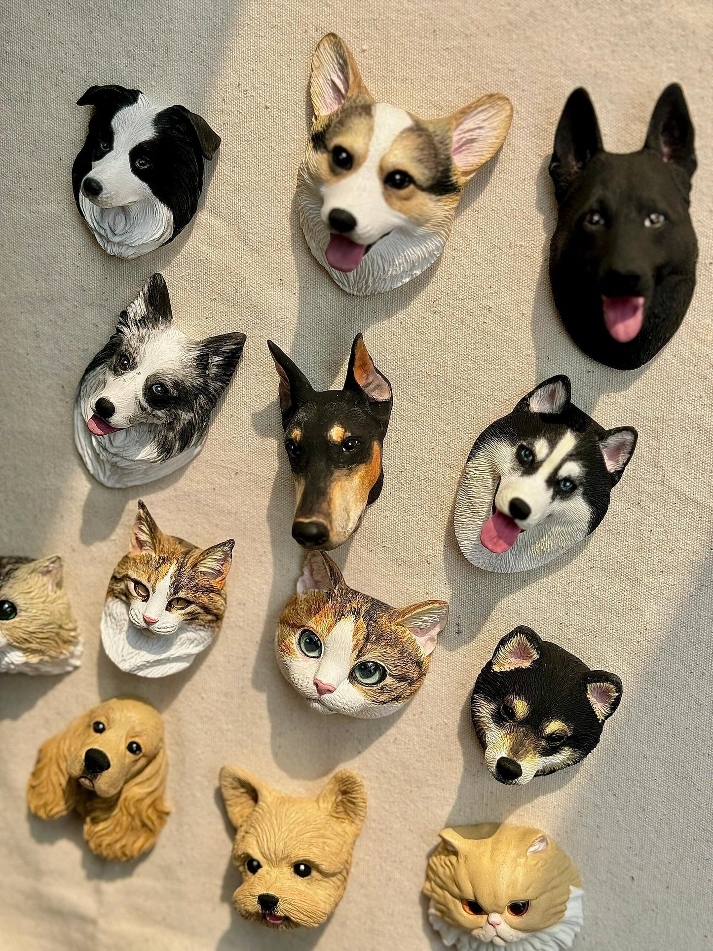 Custom Pet Head Figurine Magnet