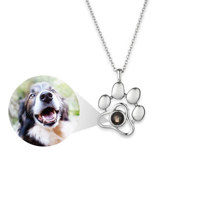 Personalized Photo Paw Necklace