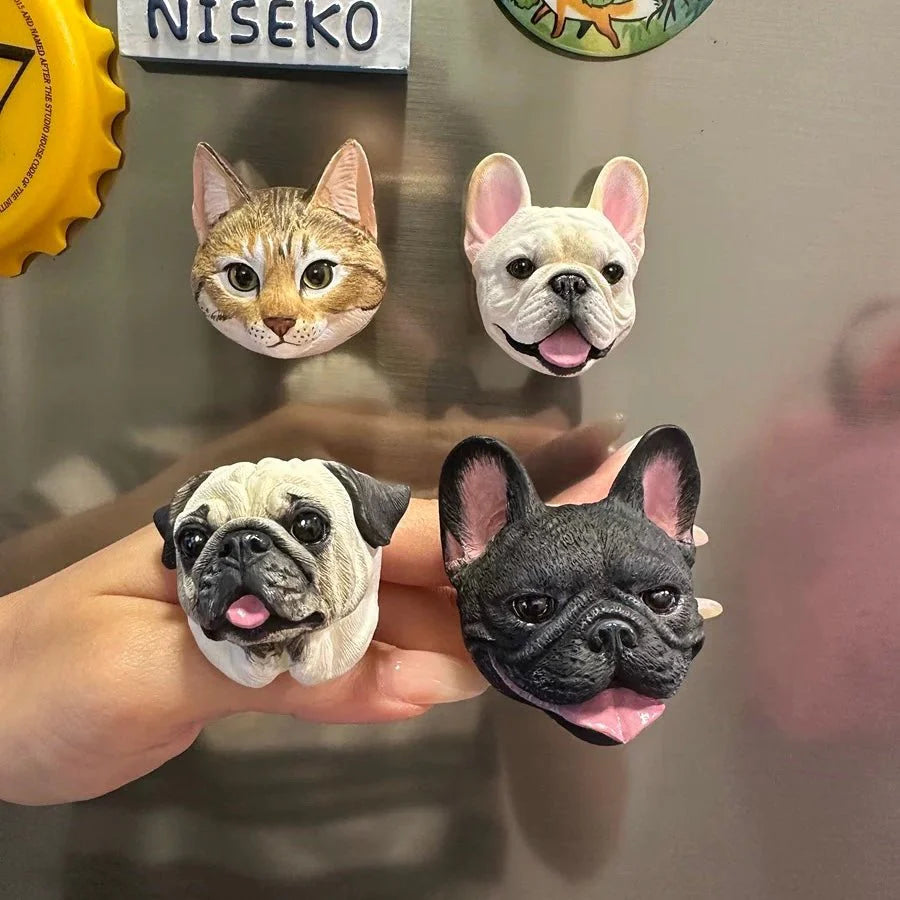 Custom Pet Head Figurine Magnet