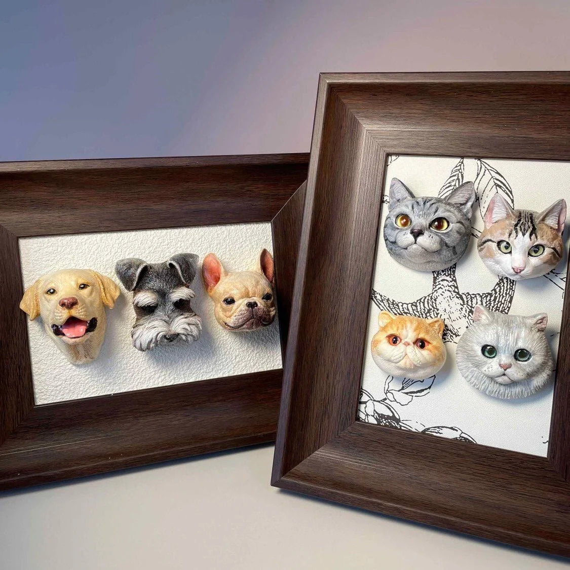 Custom Pet Head Figurine Magnet